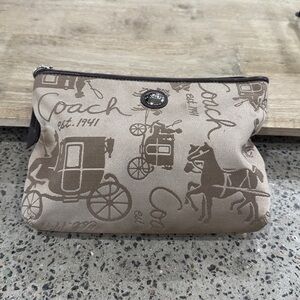 Coach Tan Equestrian Cosmetic Bag
